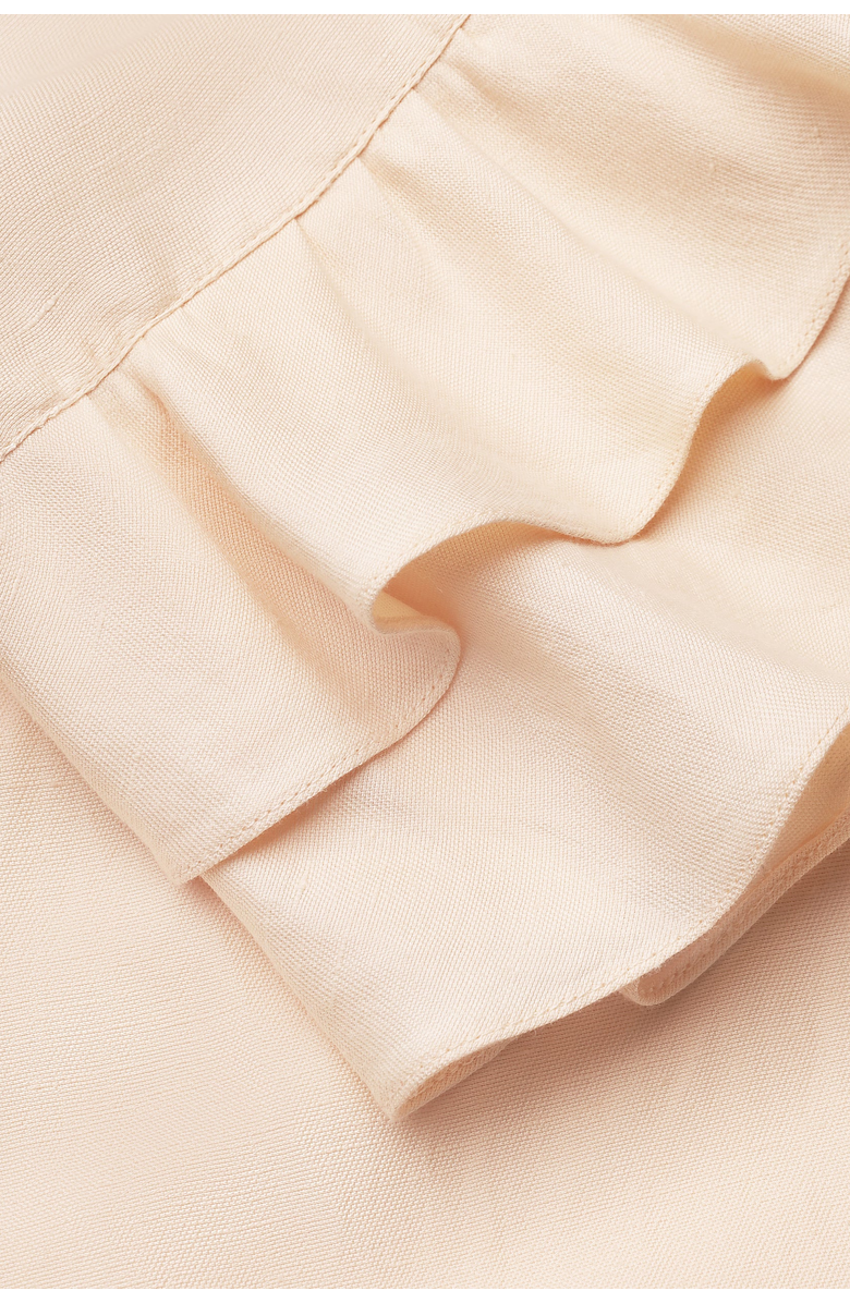 Malva Florea Wide-Leg Ruffle-Hem Trousers, Alternate, color, Light Apricot