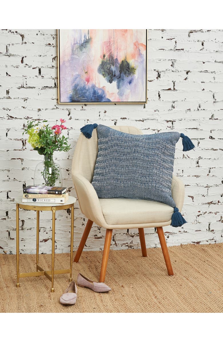 carol 
frank Hodges Large Woven Throw Pillow With Insert, Alternate, color, Gray