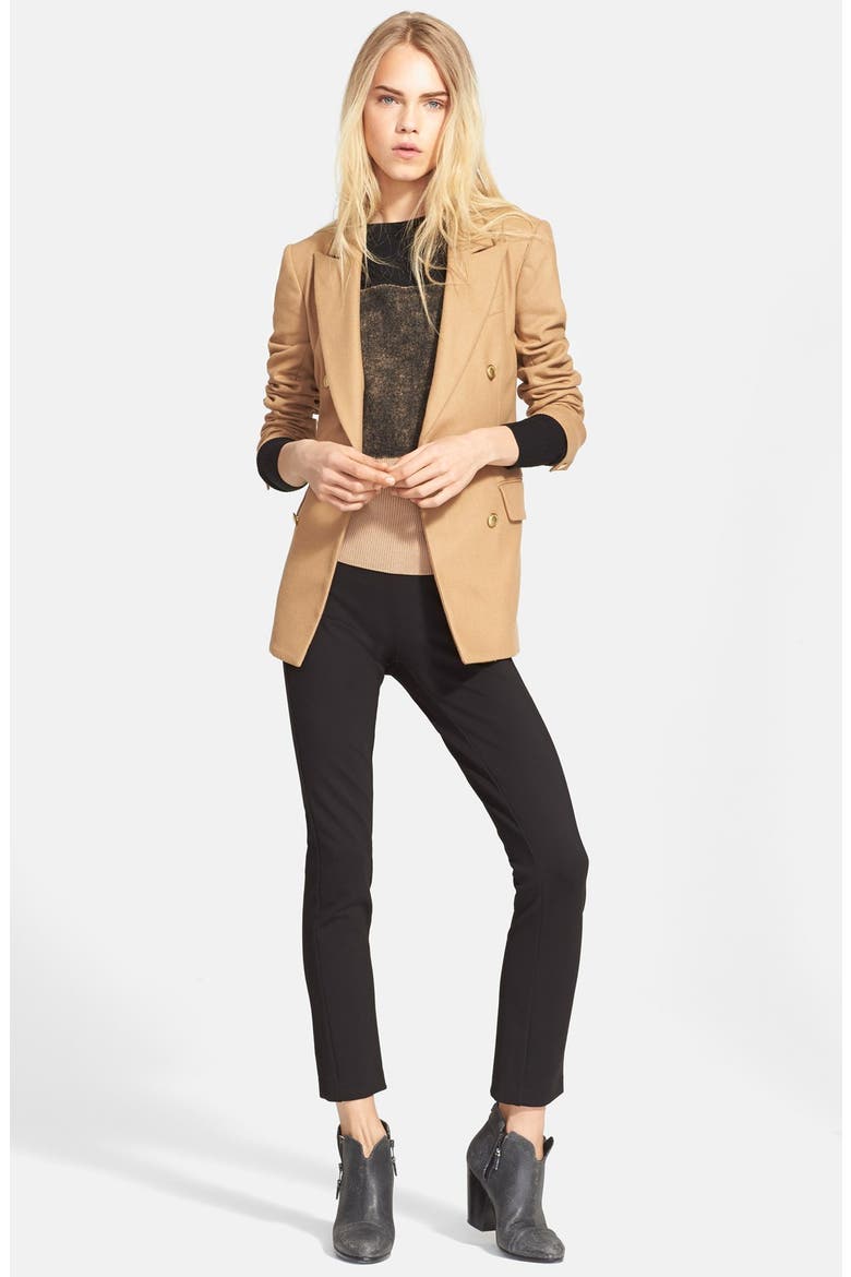 'Jennie' Slim Stretch Ankle Pants, Alternate, color, BLACK