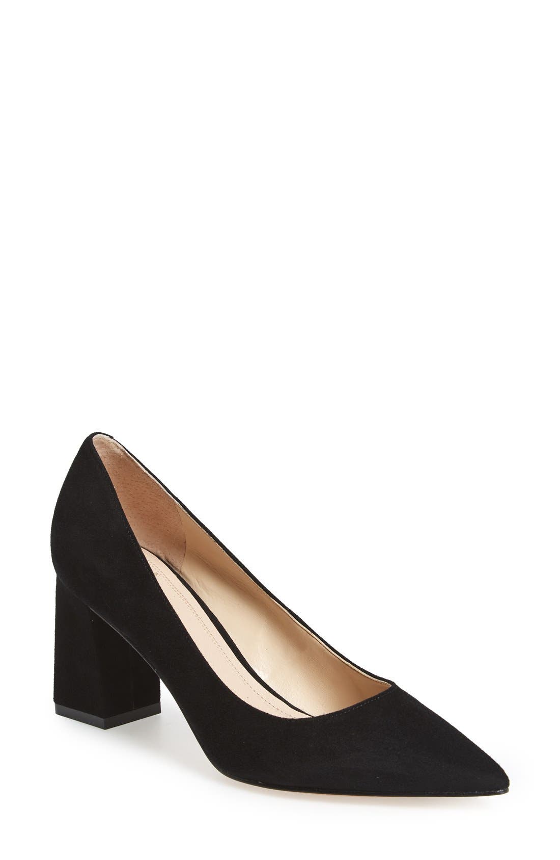 Marc Fisher LTD Zala Block Heel Pump, Main, color, Black Suede