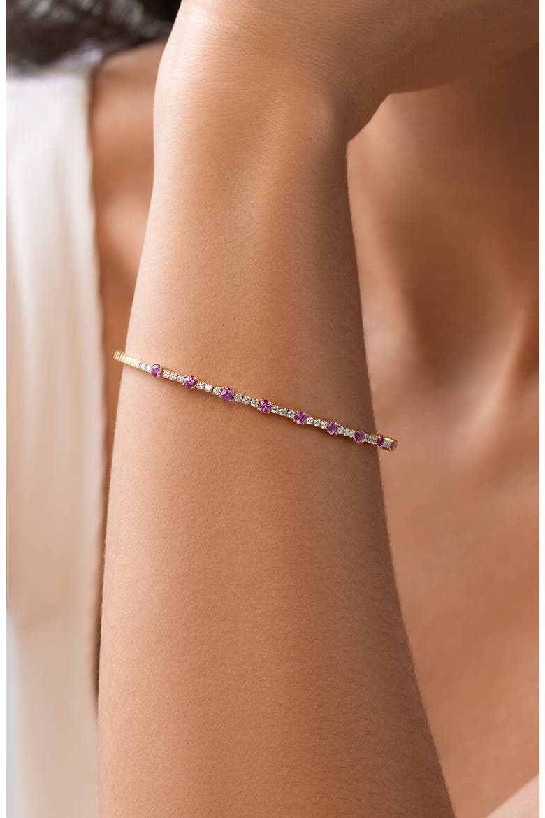 El Mar Bangle, Alternate, color, 18K YELLOW GOLD EMERALD