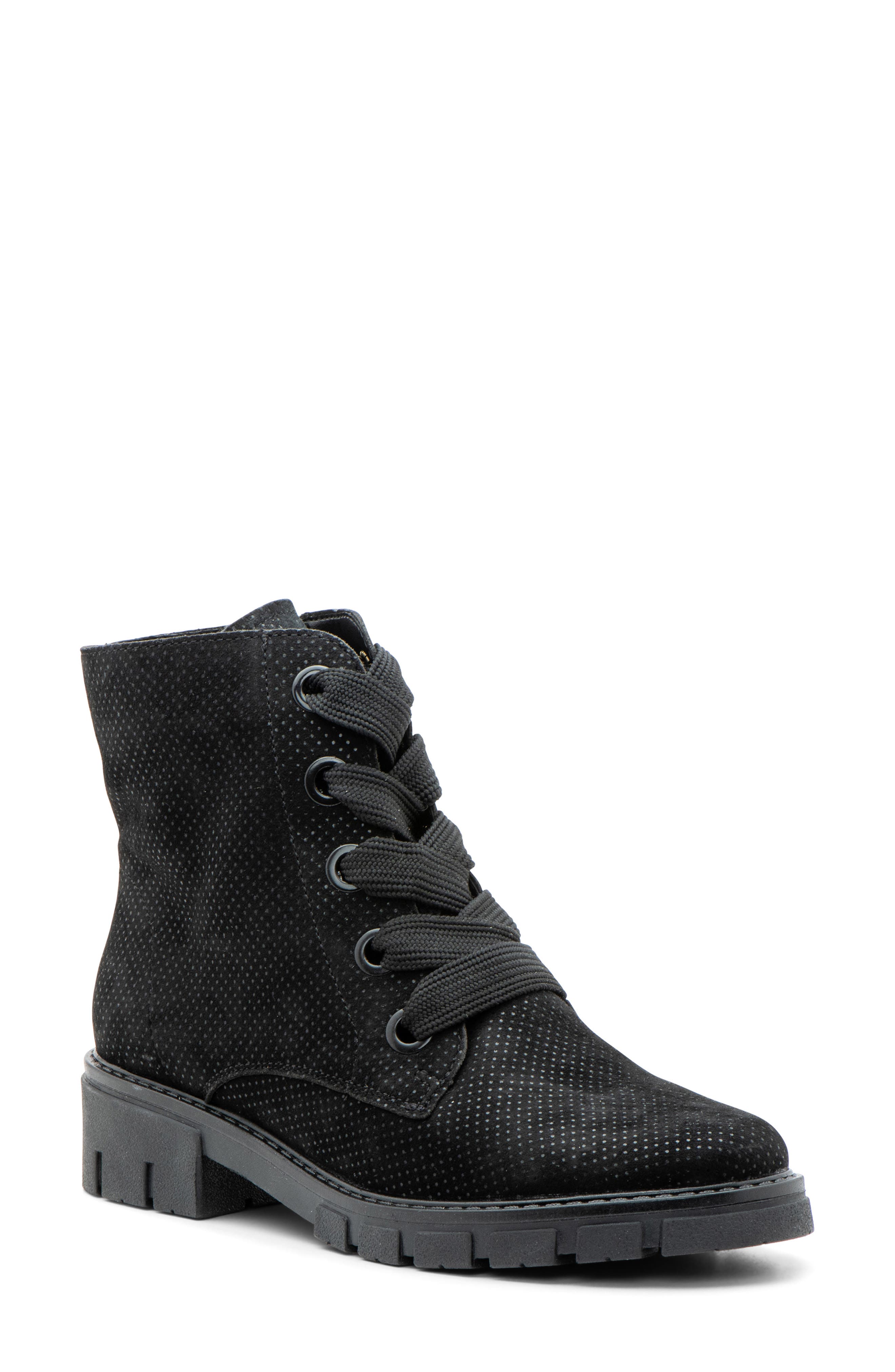 ara Debbie Lace-Up Bootie, Main, color, Black