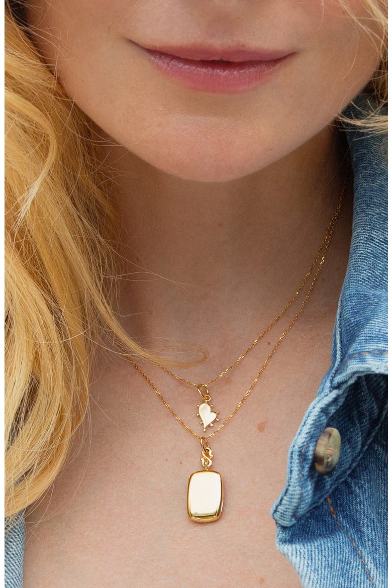 Britt Slim Rectangle Locket Necklace, Alternate, color, GOLD