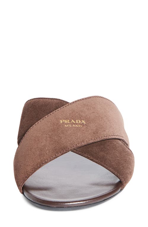Prada Crisscross Slide Sandal