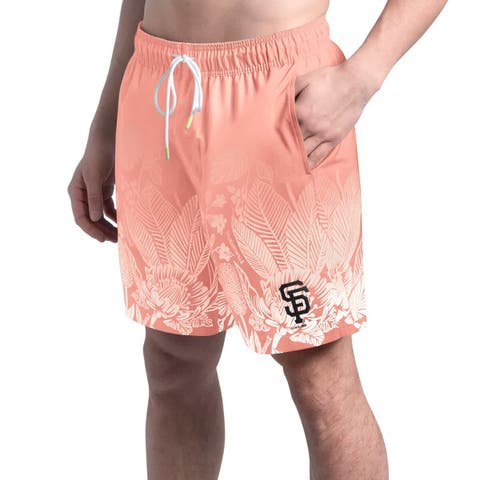 Men's Margaritaville  Coral San Francisco Giants Lagoon Fiesta Swim Shorts
