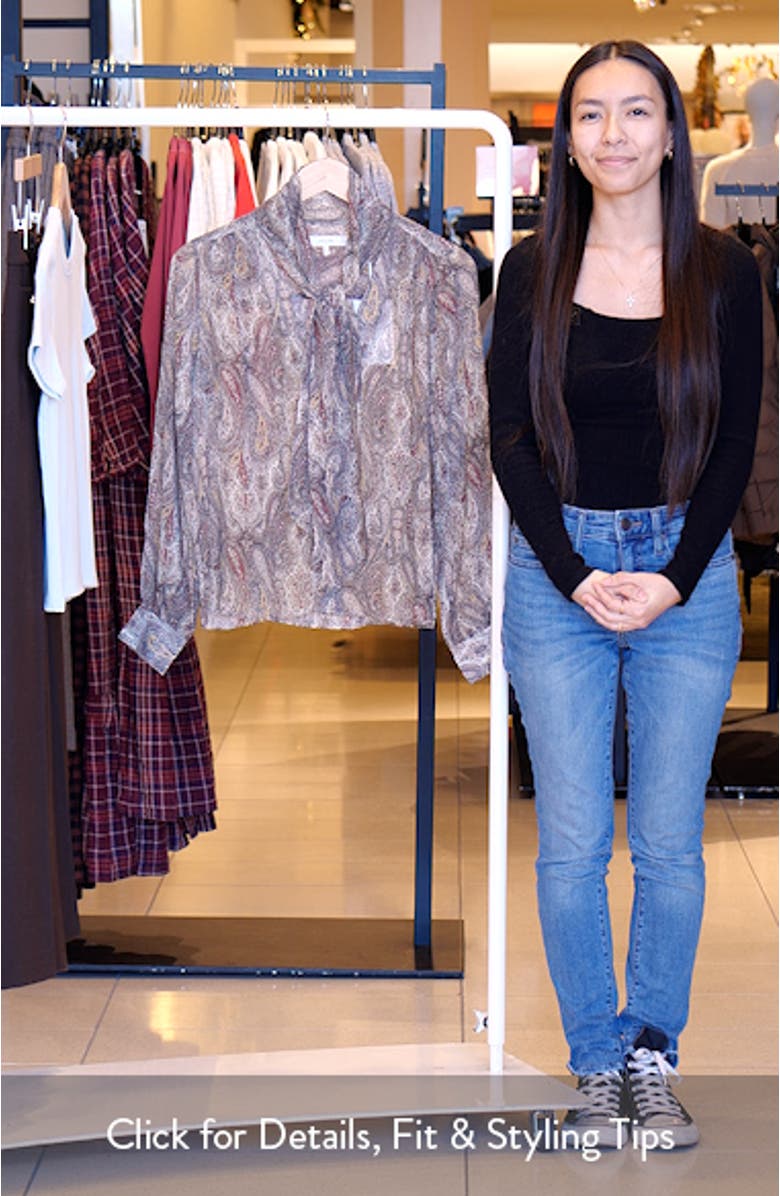 The Paisley Tie Neck Silk Shirt, sales video thumbnail