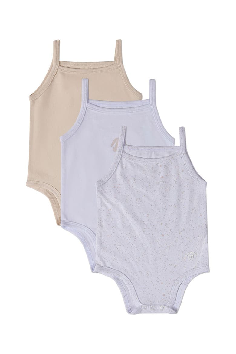 3 Pack Playful Bunny Bodysuits, Alternate, color, White-Tan