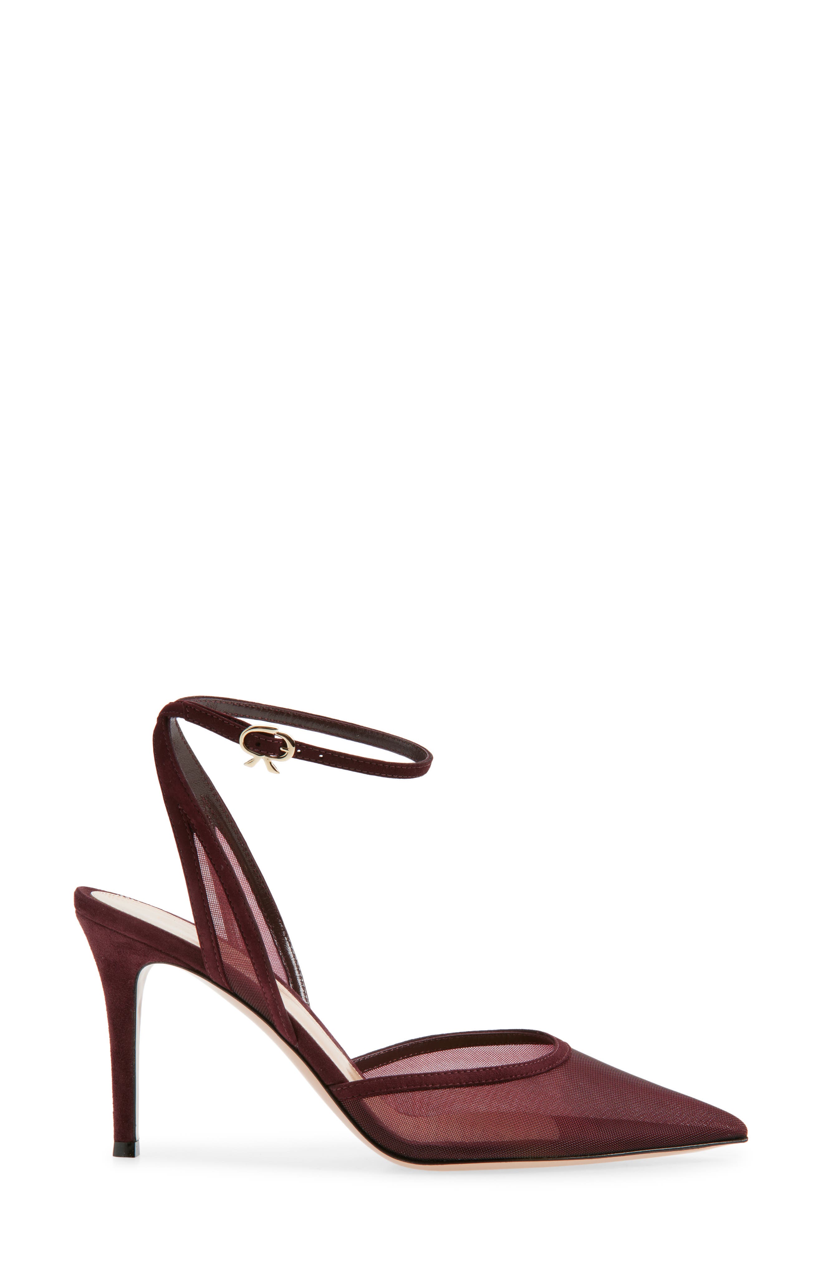 Gianvito Rossi Pointed Toe Ankle Strap Pump, Alternate, color, Royale