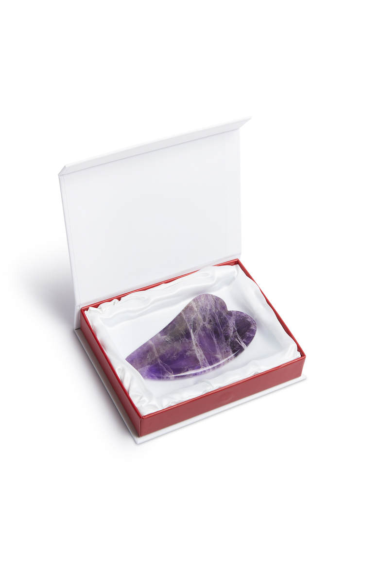 Premium Amethyst Gua Sha, Alternate, color, Purple