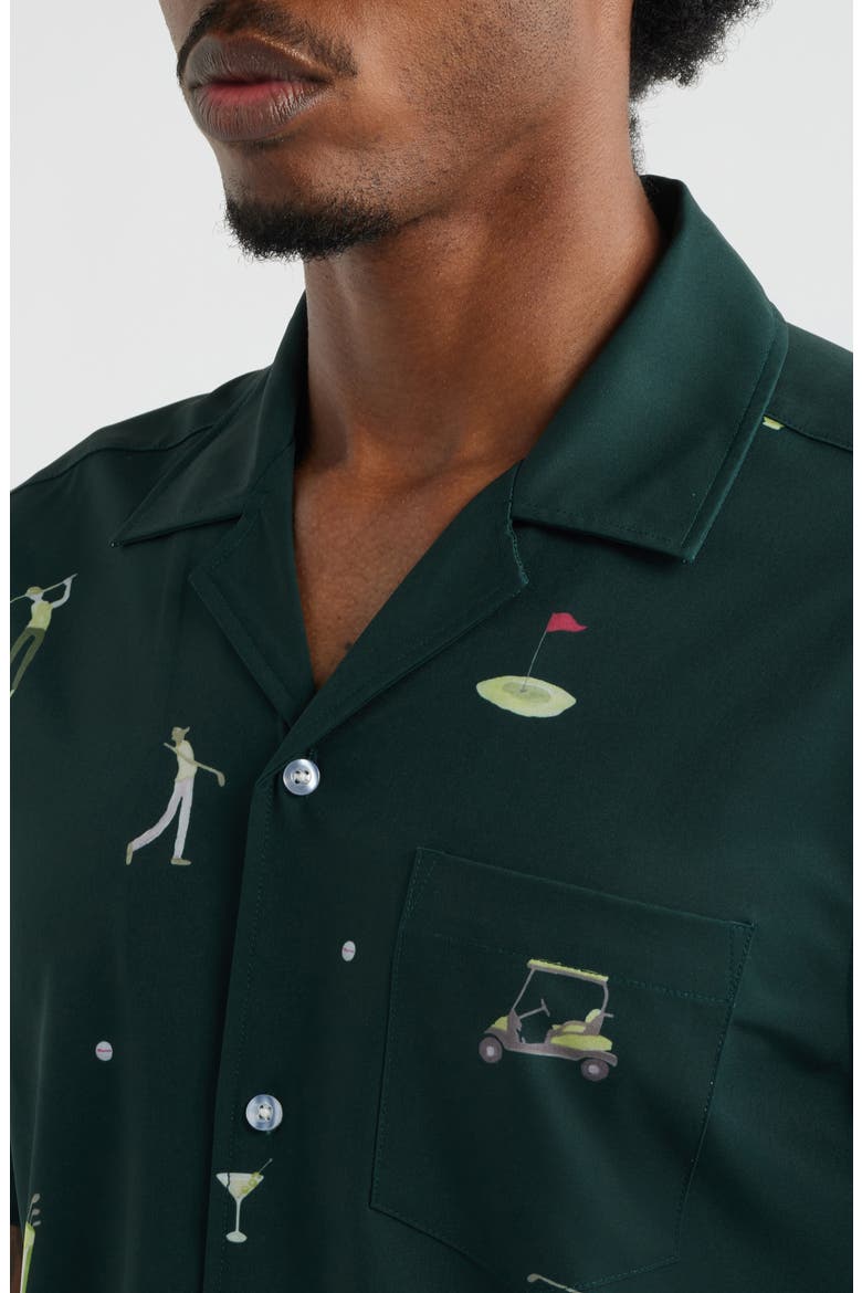 Fun & Games Weekend Camp Shirt, Main, color, GREEN