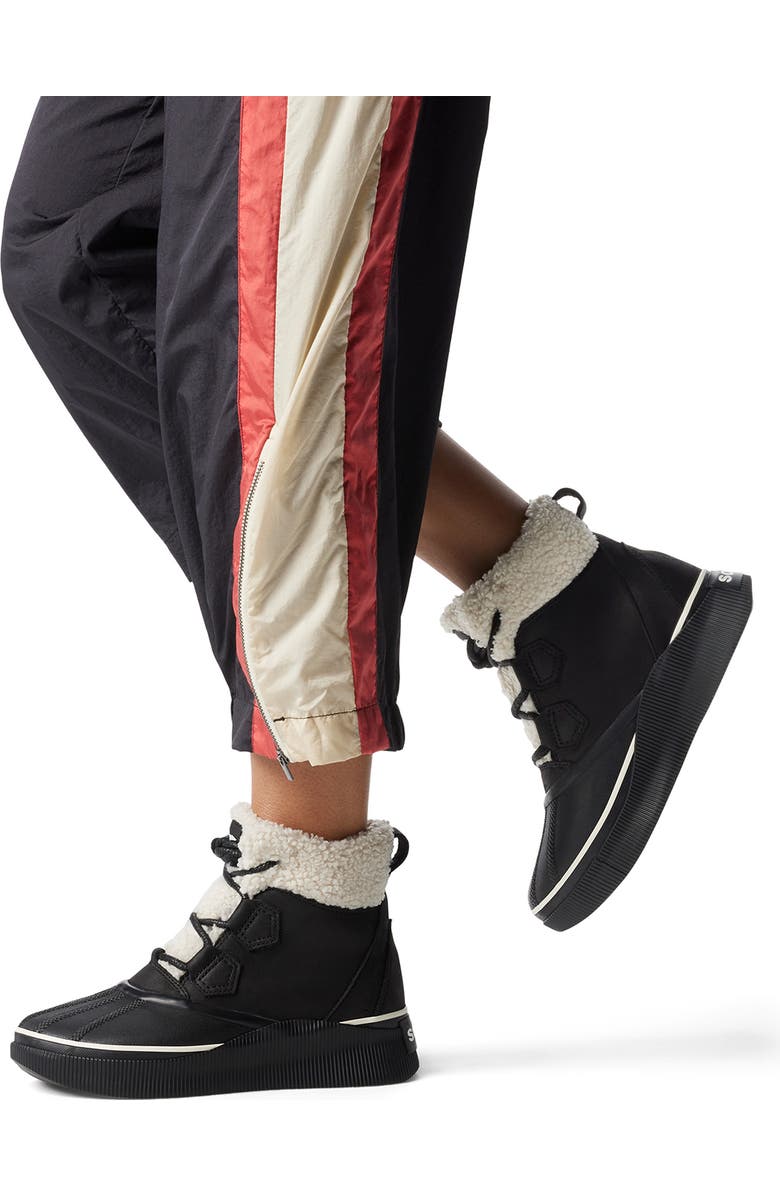 SOREL Out N About IV Chillz Waterproof Duck Boot, Alternate, color, Black/ Chalk