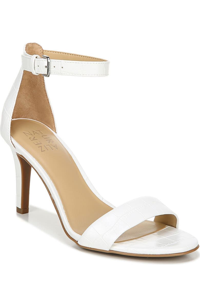 Naturalizer Leah Croc Embossed Ankle Strap Sandal, Main, color,