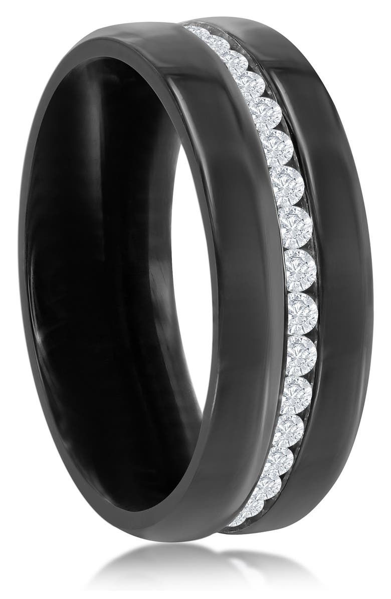 BLACKJACK CZ Tungsten Eternity Band, Alternate, color,