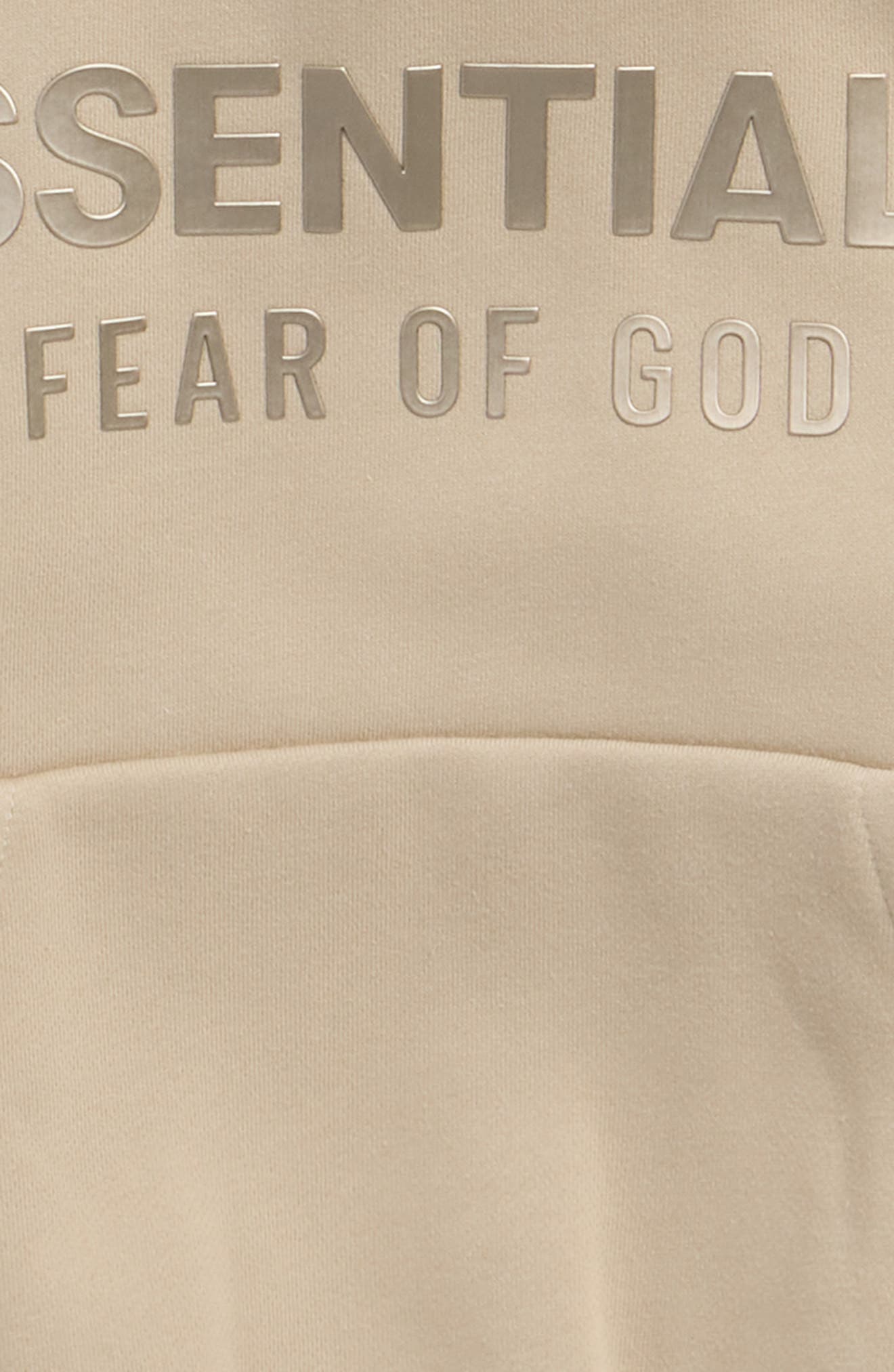 Fear of God Essentials Kids' Metallic Logo Fleece Hoodie (Men) | Nordstrom