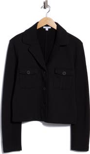 James Perse Cropped Military Fleece Jacket