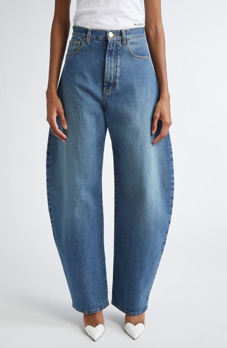 Alaïa Round Pants, Main, color, Bleu Vintage