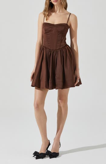 Astr The Label Linelly Minidress In Brown