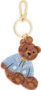 Solar Eclipse Hand Painted Cowboy Teddy Bear Key Chain Bag Charm