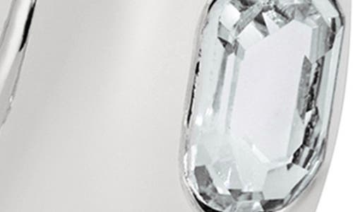 Ettika Deco Cubic Zirconia Hoop Earrings In Silver