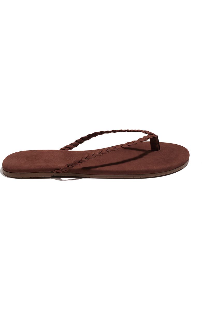 TKEES Lily Braid Flip Flop, Main, color, Bourbon