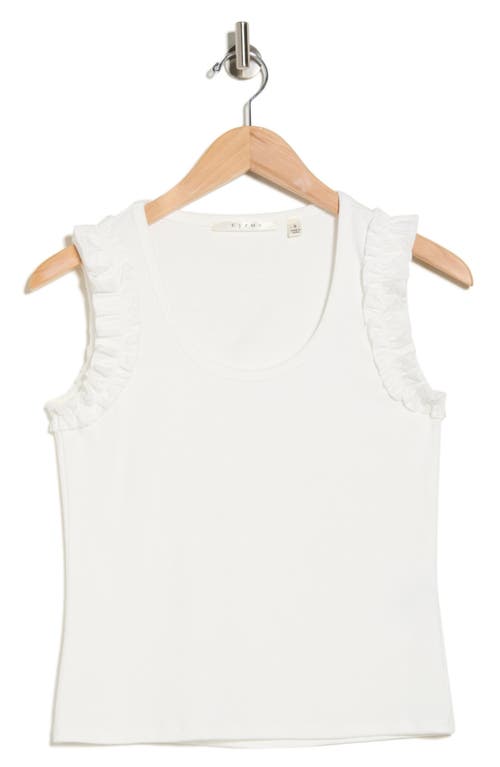 Cyrus Ruffle Tank Top In Brown