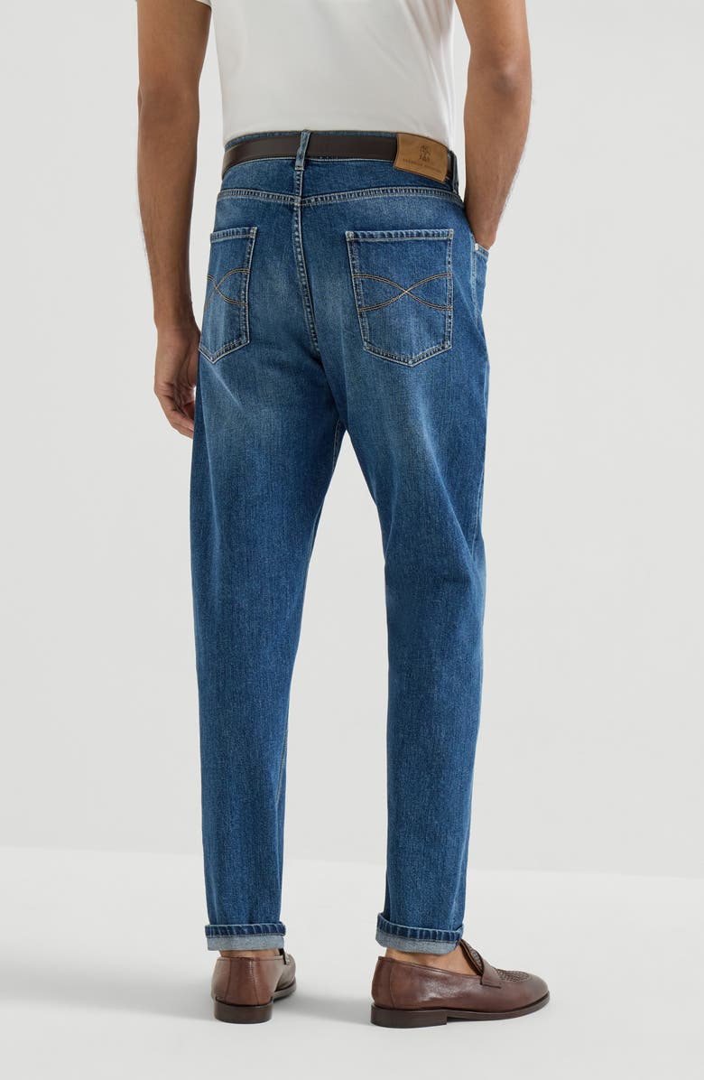 Brunello Cucinelli Comfort denim trousers, Alternate, color, Medium Denim