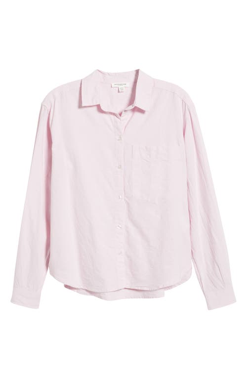 Beachlunchlounge Cammi Cotton Button-up Shirt In Pink