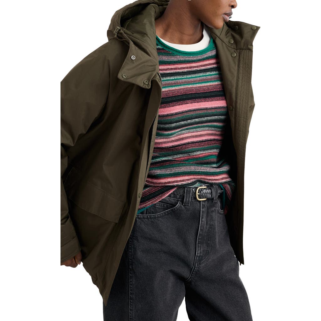 Seasalt Cornwall Potheras Hooded Waterproof Rain Jacket In Green