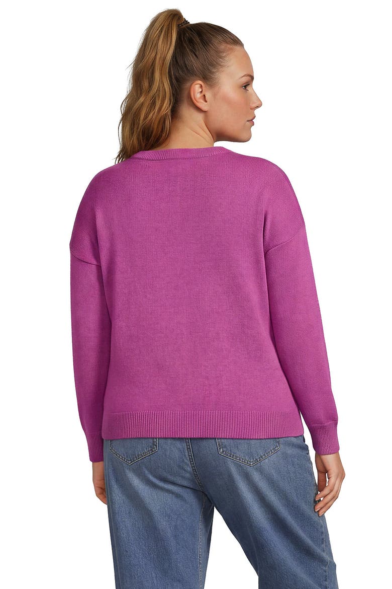 Plus Size Drifter Classic Cable Sweater, Alternate, color, Soft Raspberry Heather