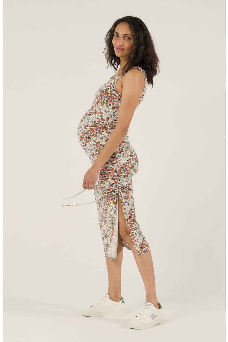 Maternity and Nursing Ruched tank dress Liberty, Alternate, color, Multicolor