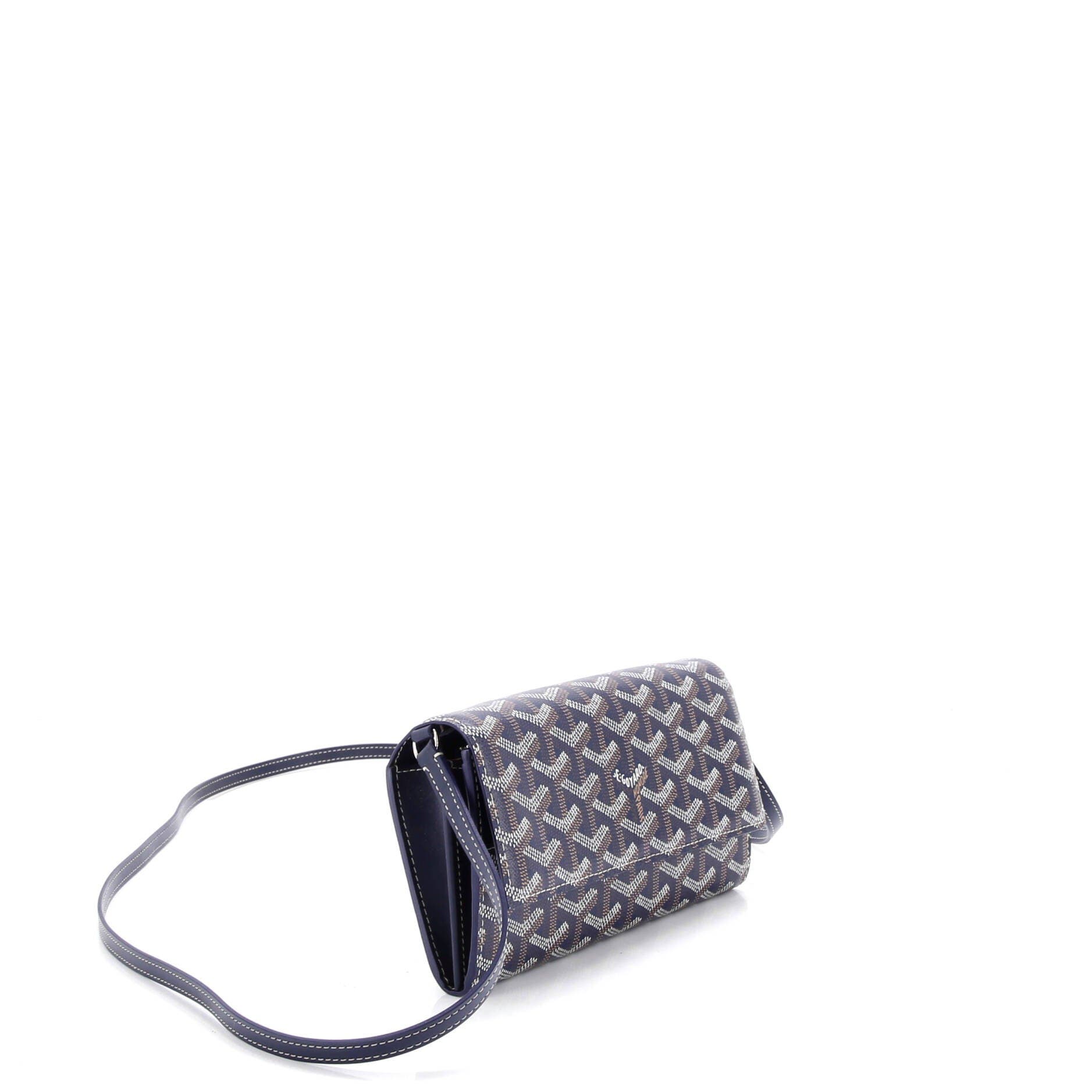 Pre-Owned Goyard Varenne Continental Wallet with Strap Coated Canvas, Alternate, color, 