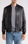 Michael Kors Faux Leather Bomber Jacket