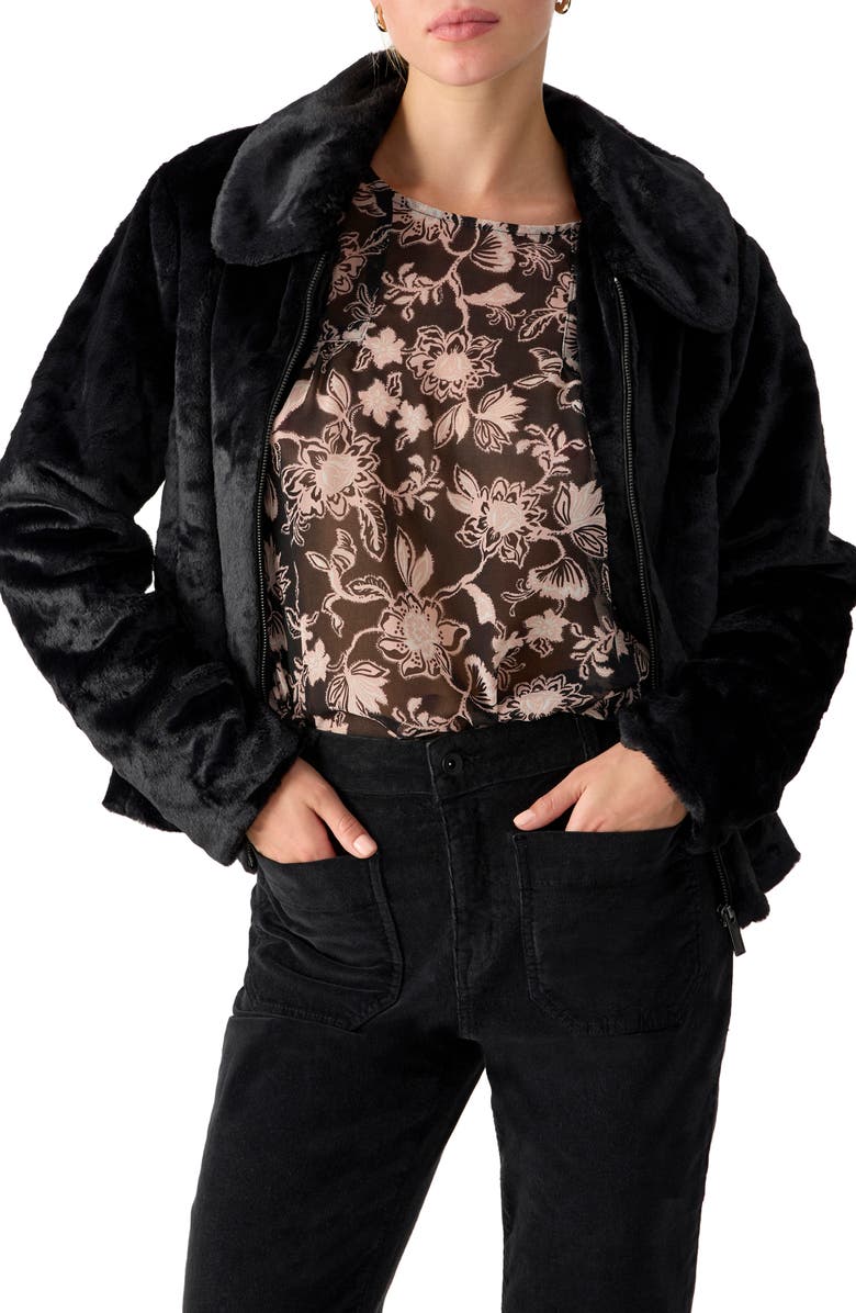 Sanctuary Going Out Faux Fur Coat, Main, color, 