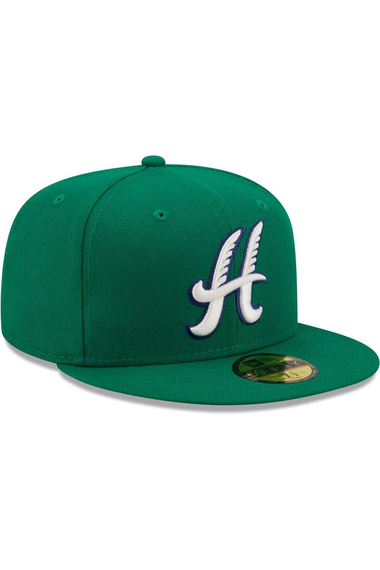 Men's New Era Green Hartford Yard Goats Alternate Logo Authentic Collection 59FIFTY Fitted Hat, Alternate, color, Green