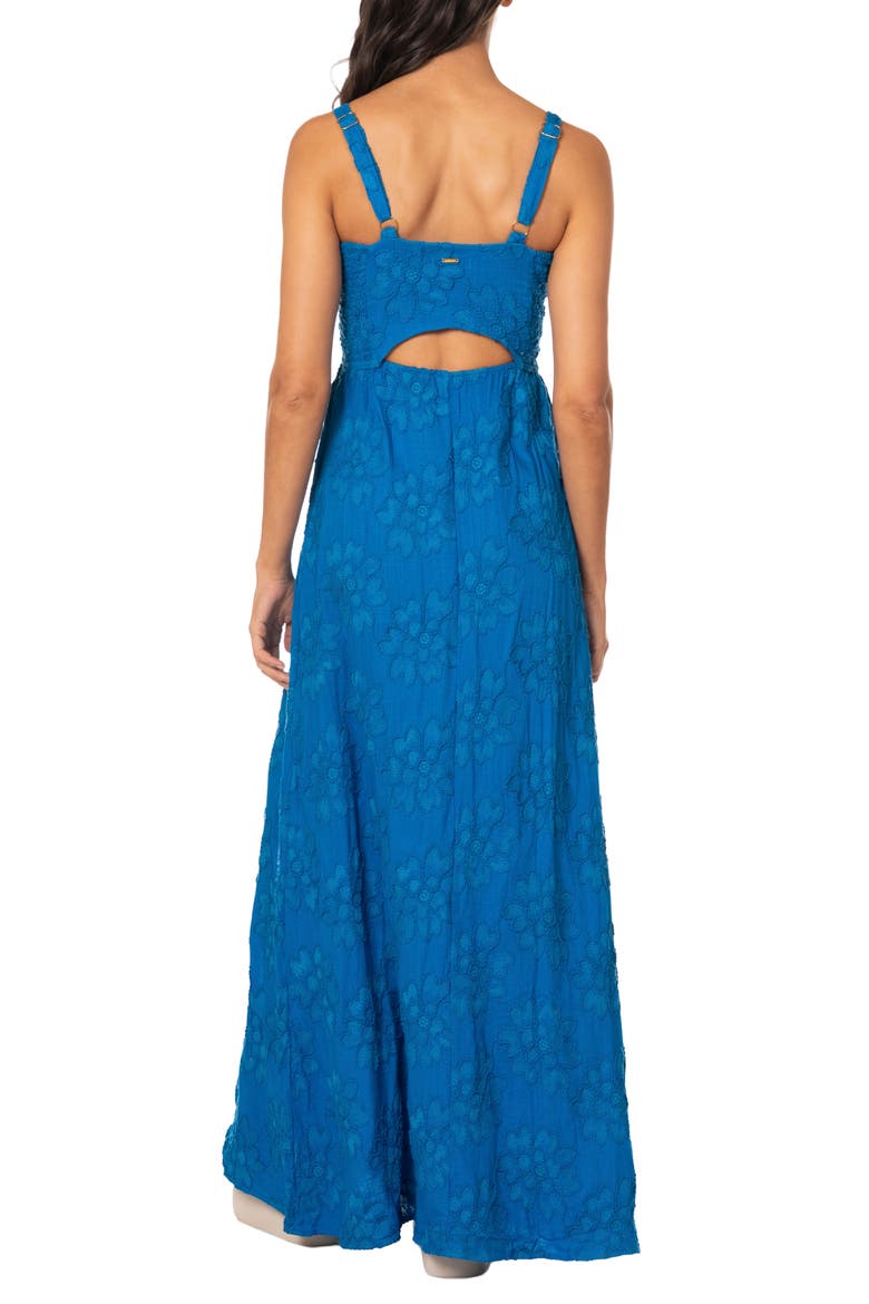 Poet Cutout Embroidered Cover-Up Dress, Alternate, color, BRIGHT BLUE
