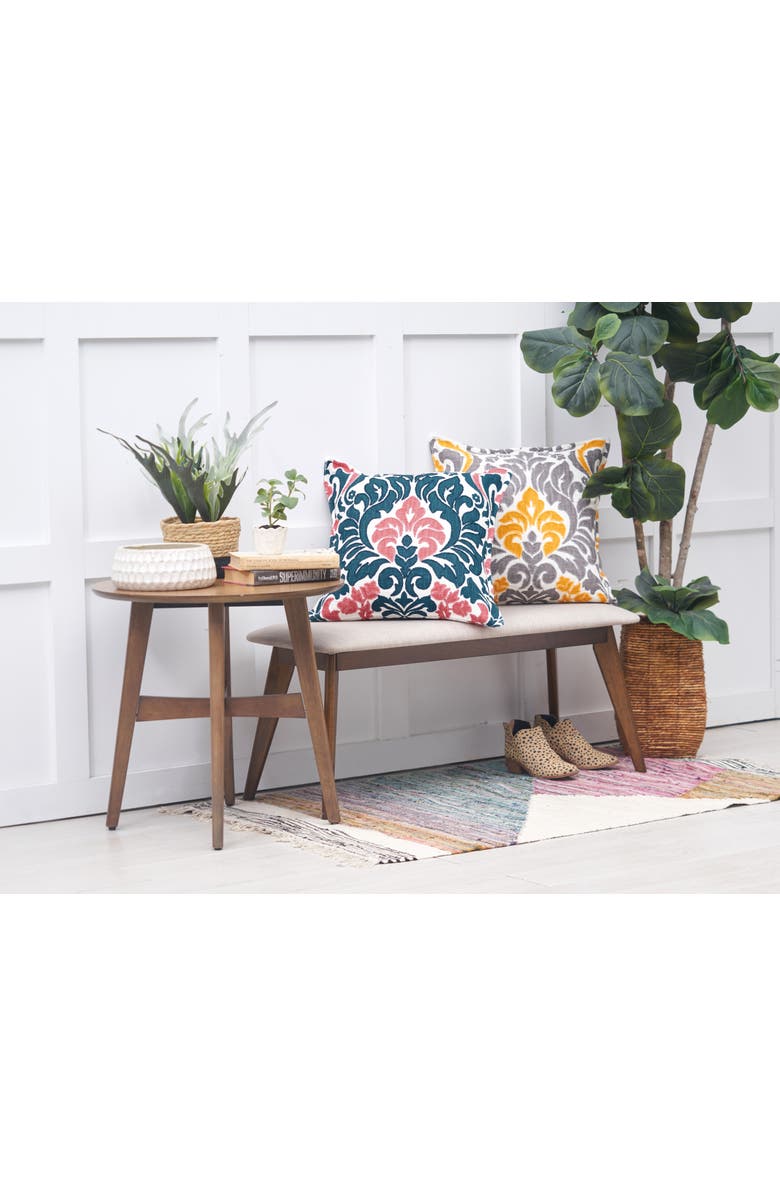 C&F Home Christopher Abstract Damask Cotton Decorative Throw Pillow, Alternate, color, Red