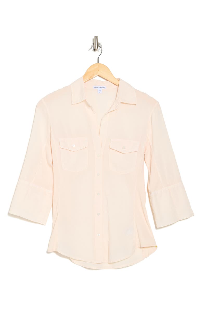 Three-Quarter Sleeve Button-Up Shirt