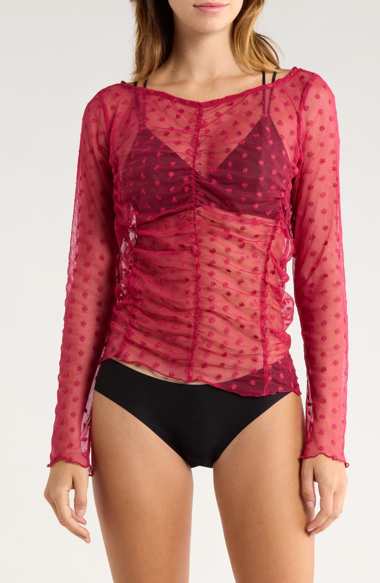 Free People Most Likely Long Sleeve Layering Top, Alternate, color, Glass Roses