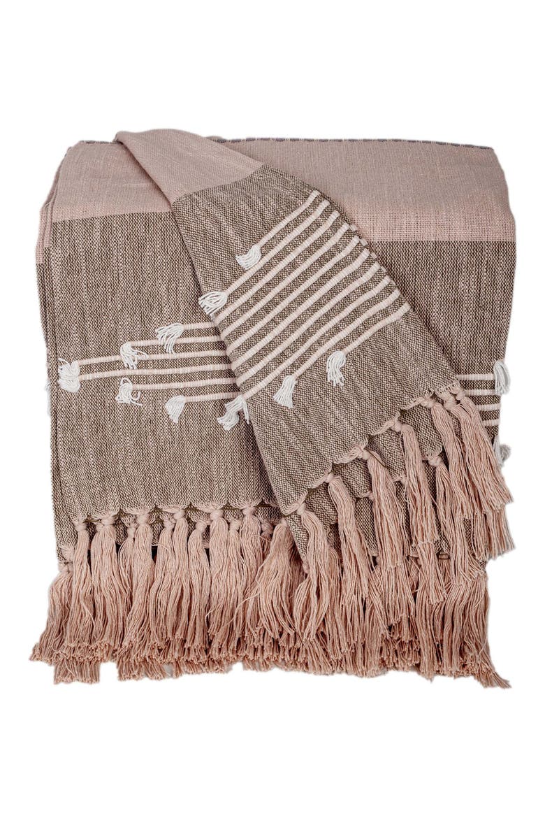 Adonia Fringe Throw Blanket, Main, color, COFFEE GREY