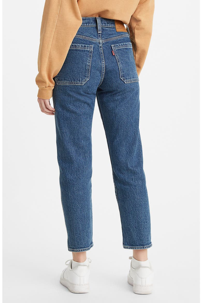 Levi's® Wedgie High Waist Crop Straight Leg Jeans, Alternate, color, MIDDLE SISTER