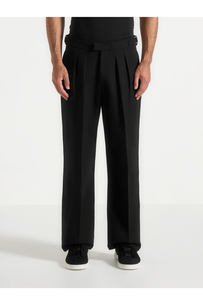Pierre Pleated Trousers, Main, color, Black