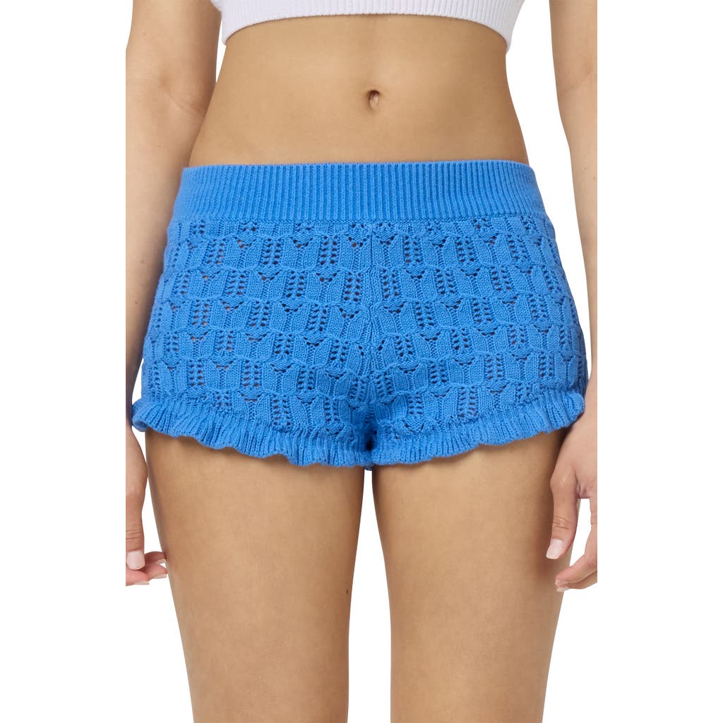 Florence By Mills Pointelle Knit Shorts In Regatta