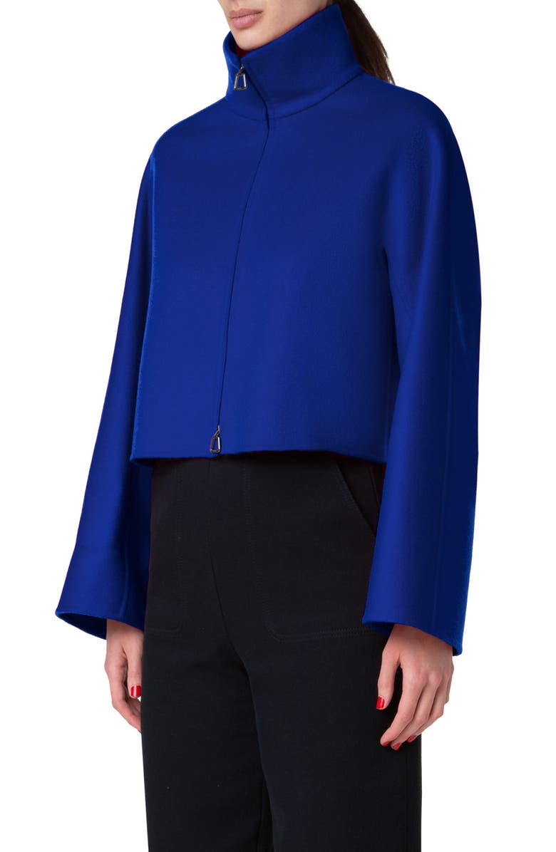 Akris Mimi Double Face Cashmere Crop Jacket, Alternate, color, 
