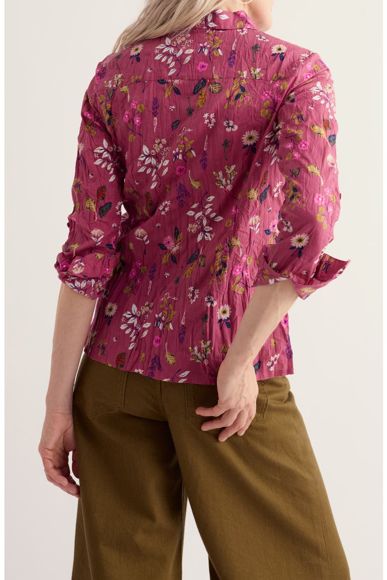 Larissa Organic Cotton Shirt, Alternate, color, FLORA STUDY ROSA