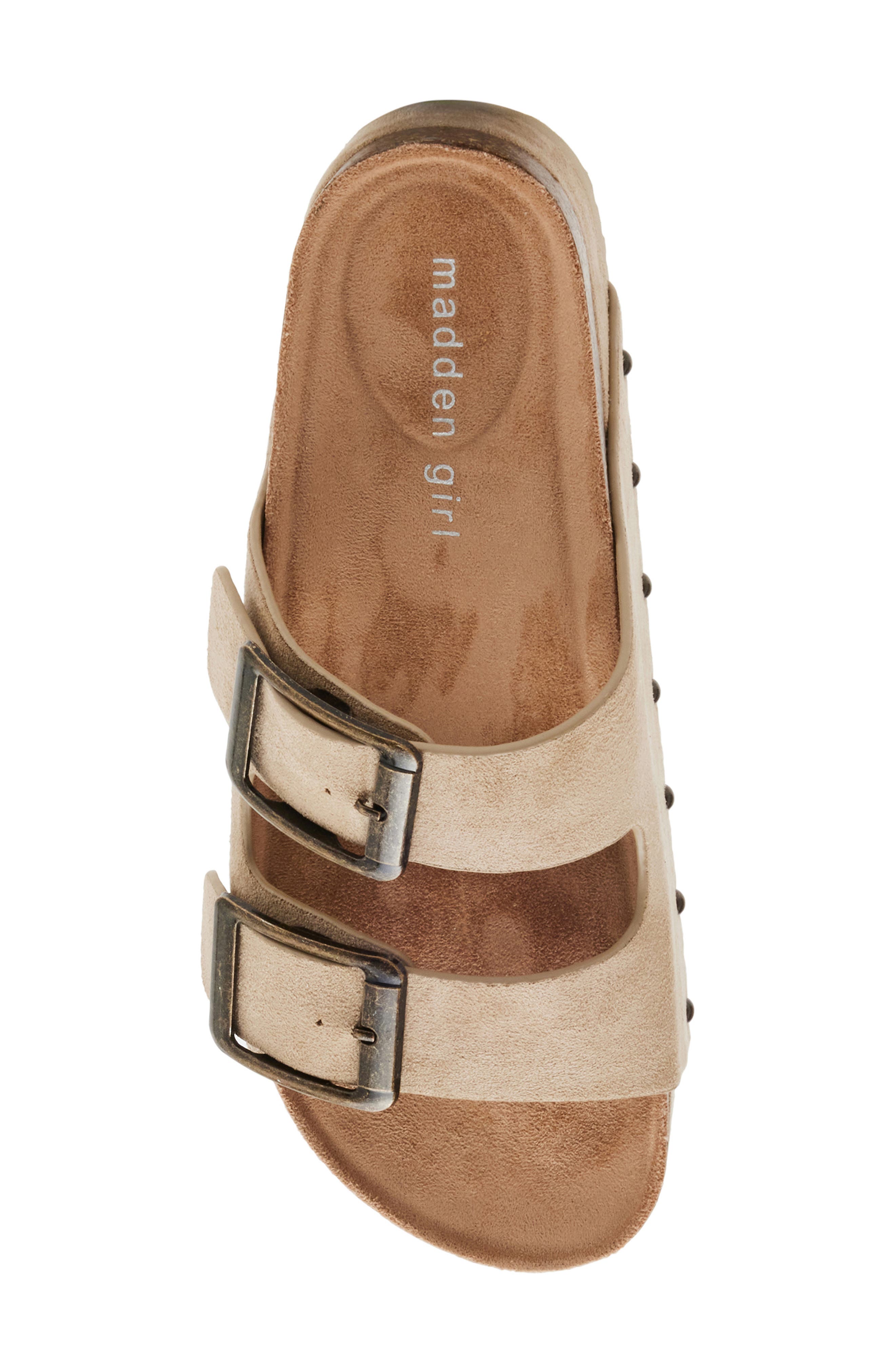 Madden Girl Babess Slide Sandal, Alternate, color, Taupe Fab