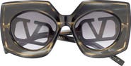 Valentino 53mm Gradient Square Sunglasses