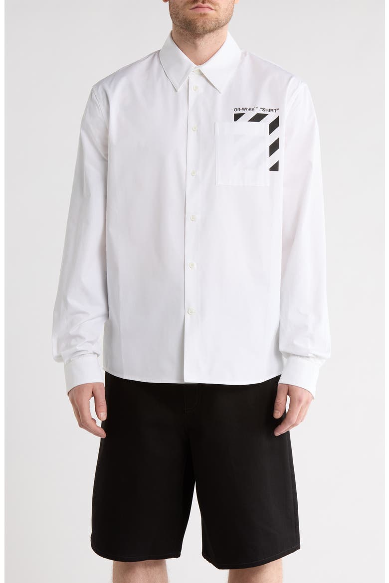 OFF-WHITE シャツ Off-White Diagonal Pocket Button-Up Shirt (Men) | Nordstromrack