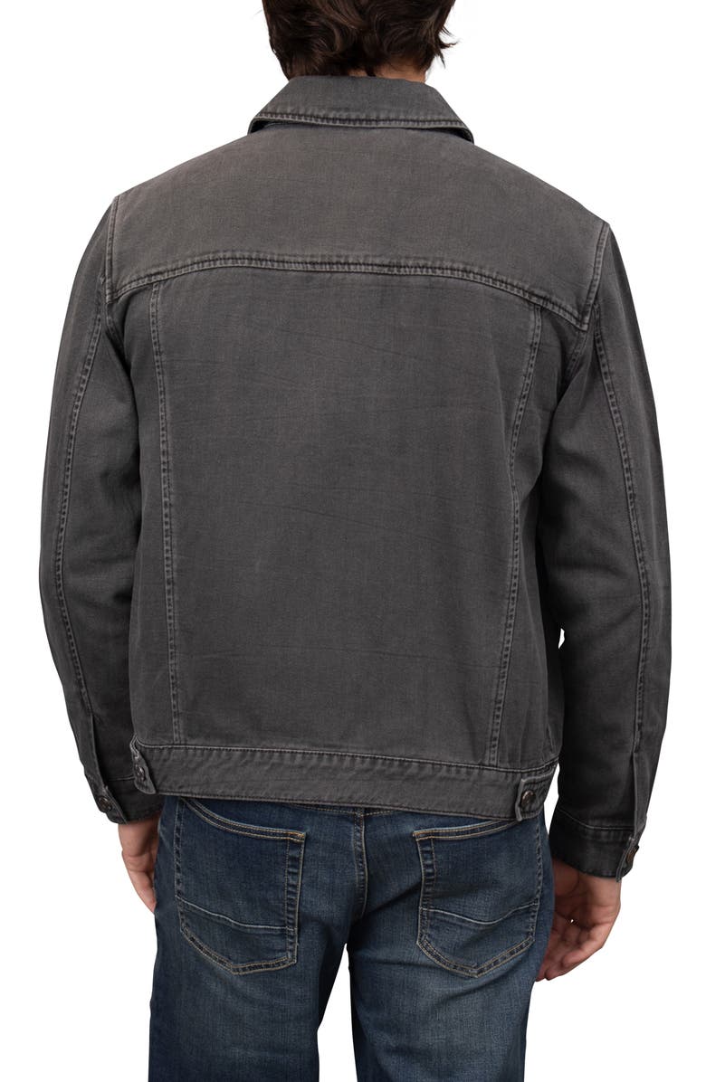Bagatelle Garment Washed Twill Trucker Jacket, Alternate, color, 