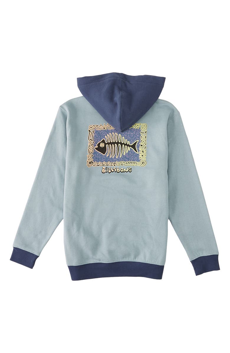 Billabong Kids' United Colorblock Fleece Logo Hoodie, Alternate, color, 