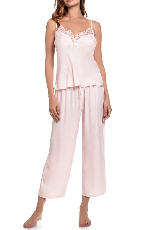 In Bloom By Jonquil Everlee Lace Trim Satin Pajamas In Pink